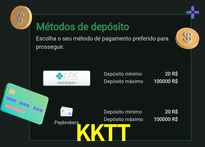 O cassino KKTT oferece uma grande variedade de métodos de pagamento